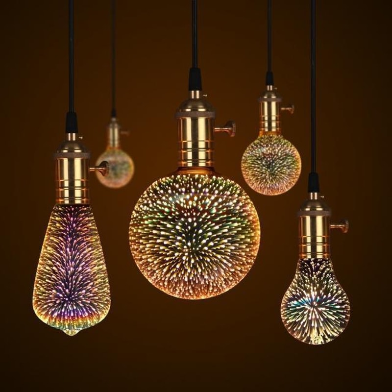 Galaxy Light Bulb showcasing 3D fireworks LED effect