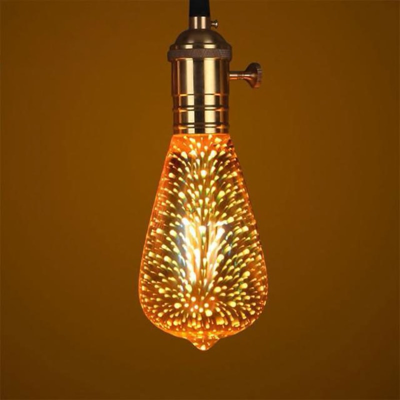 Galaxy 3D Infinity Fireworks Light Bulb 10