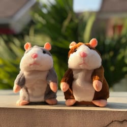 talking hamster toy – interactive repeating plush for kids & adults