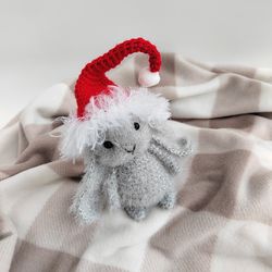 plush bunny crochet toy christmas bunny toy animals crochet toys bunny plush toys baby gift Fluffy grey bunny