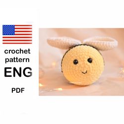 bee plush easy pattern, bee pattern DIY, TikTok Bee pattern, crochet amigurumi wasp plush pattern Bee Toy Gift
