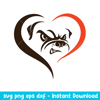 Cleveland Browns Team Heart Svg, Cleveland Browns Svg, NFL Svg, Png Dxf Eps Digital File.jpeg