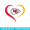Kansas City Chiefs Heart Logo Svg, Kansas City Chiefs Svg, NFL Svg, Png Dxf Eps Digital File.jpeg