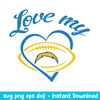 Love My Los Angeles Chargers Svg, Los Angeles Chargers Svg, NFL Svg, Png Dxf Eps Digital File.jpeg