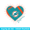 Miami Dolphins Heart Logo Svg, Miami Dolphins Svg, NFL Svg, Png Dxf Eps Digital File.jpeg