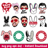 Bad Bunny SVG Bundle, Bad Bunny Svg Bundle, Instant Download, Bundle For Svg, png, eps, dxf file.jpeg