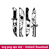 Horror Movie Knives, Horror Movie Knives Svg, Halloween Svg, Horror Svg,png,dxf, eps file.jpeg