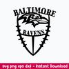 Baltimore Ravens Back and White Svg, Ravens Svg, Nfl Svg, Png Dxf Eps Digital File.jpeg