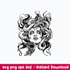 Goddess Medusa Svg,  Medusa Svg, Witch Svg, Halloween Svg, Png Dxf Eps File.jpeg