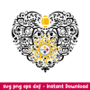 Pittsburgh Steelers Heart Floral Svg, Pittsburgh Steelers Svg, NFL Svg, Png Dxf Eps Digital File.jpeg