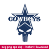 Punisher Skull Dallas Cowboys Svg, Dallas Cowboys Svg, NFL Svg, Png Dxf Eps Digital File.jpeg
