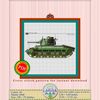 WWII British infantry tank Matilda cross stitch