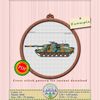 Detailed Leopard 2A4 tank embroidery design