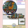 Cross stitch pattern of Leopard 2 tank