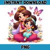 Mom And Daughter Princess Png, Jasmine Png, Cartoon Mother Png, Mother’s Day Png, Gift For Mom Png, Mama Design Png, Instant Download.jpg