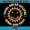 Total Solar Eclipse 2024 Png, April 8 2024 Png, April 8th Gift, Solar Eclipse 2024 Png, Astronomy Png, Instant Download.jpg