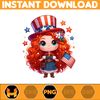 Cartoon Princess 4th of July Png, Princess Independence Day Png, American Patriotic Movie Png, Happy Fourth Of July Png, Instant Download (5).jpg