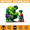 Hulk Dad And Son Png, Super Hero Dad And Son Png, Father's Day 2024 Png, Father's Day Png Sublimation, Clipart, Instant Download (3).jpg