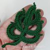 Set of 3 crochet patterns: flowers, leaf. Crochet flower tutorial pdf. Crochet applique patterns Irish Lace.