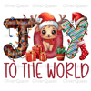 Joy To The World Deer, Christmas PNG, Christmas PNG Sublimation.jpg