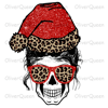Santa Leopard New Layered Mom Skull Sublimation, Christmas PNG, Christmas PNG Sublimation.jpg