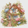 Cottage Cross Stitch Pattern PDF Counted House Village - Fabulous Fantastic Magical Little House in Garden - House in Flowers - 5 Sizes.png