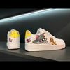 custom shoes luxury buty customized unisex sneakers Tom and Jerry art pattern white black sneakers personalized gift 8.jpg