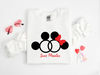Just Married Mickey and Minnie Disney Shirt, Bride Shirt, Family Trip Shirt, Disneyland Vacation Tee, Honey Moonin' Shirt, Couples Hoodie.jpg