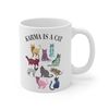 Karma is a Cat Mug, Cute Cat Music Albums Mug, TS Music Album Inspired Mug, Concert Fan Gift, Gift For Her, Christmas Gift, Eras Tour Mug4.jpg