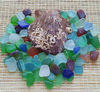 small multicolored sea glass