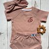 Dusty Pink custom shirt baby girl coming home outfit Gender neutral baby clothes Baby shower gift Personalised gifts.JPG