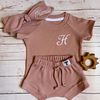 Dusty Pink custom shirt baby girl coming home outfit Gender neutral baby clothes Baby shower gift Personalised gifts.JPG