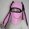 Kawaii-bunny-balaclava-pink-black