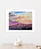 Serene Mountain Painting, Zen Wall Art, Large Watercolour Print, Coastal wall Art, Abstract Art, Instant Download, Horizontal Wall Art.jpg