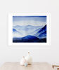 Serene Mountain Painting, Zen Wall Art, Large Watercolour Print, Coastal wall Art, Abstract Art, Instant Download, Horizontal Wall Art.jpg