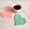 Heart Mug coaster knit pattern pdf Knitting Mug coaster pdf Gift for Valentine day