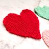 Heart Mug coaster knit pattern pdf Knitting Mug coaster pdf Gift for Valentine day