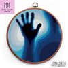 Blue scary ghost hand cross stitch pattern by Smasterilli.JPG