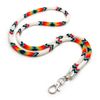 White beaded teacher lanyard Native American style