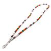 white beaded teacher lanyard for badge