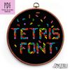 Tetris game font cross stitch pattern PDF by Smasterilli..JPG