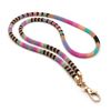 Pink beaded teacher lanyard for women