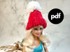 Knit Hats for Barbie doll Knitting pattern PDF