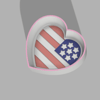 Heart flag Bath Bomb 3d printing File