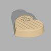 Heart flag Bath Bomb Mold 3D model