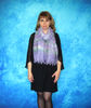 Hand knit violet scarf, Handmade Russian Orenburg shawl, Goat wool cover up, Lace pashmina, Downy kerchief, Stole, Warm shoulder wrap, Cape, Gift for a woman 5.