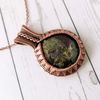 Wire wrapped copper necklace with Dragons Blood Jasper. Dragons blood jasper pendant. Unusual handcrafted gift.5.jpg