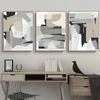 Gray abstract posters of 3 on the wall, easy to download