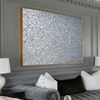 Glittery-silver-abstract-wall-art-textured-original-painting-above-couch-decor