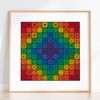 counted cross stitch pattern geometric sampler